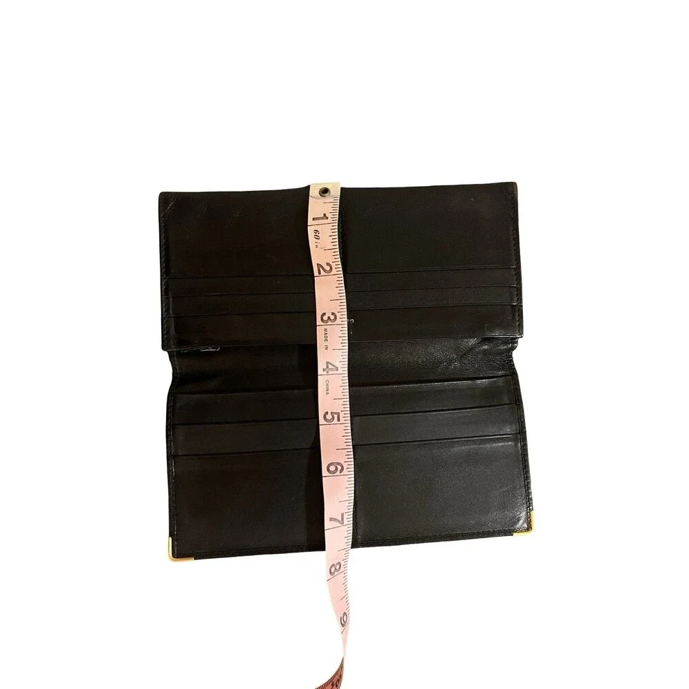 Dunhill Black Oxford Leather Bifold Long Wallet Made in France